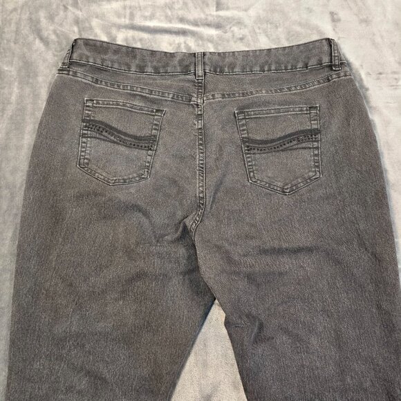 Riders by Lee Jeans Womens 20W Gray Bootcut Jeans Plus Size Stretch Denim Y2K - Picture 14 of 15